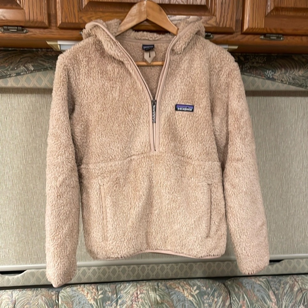Patagonia Pale Pink Half Zip Fleece Hoodie